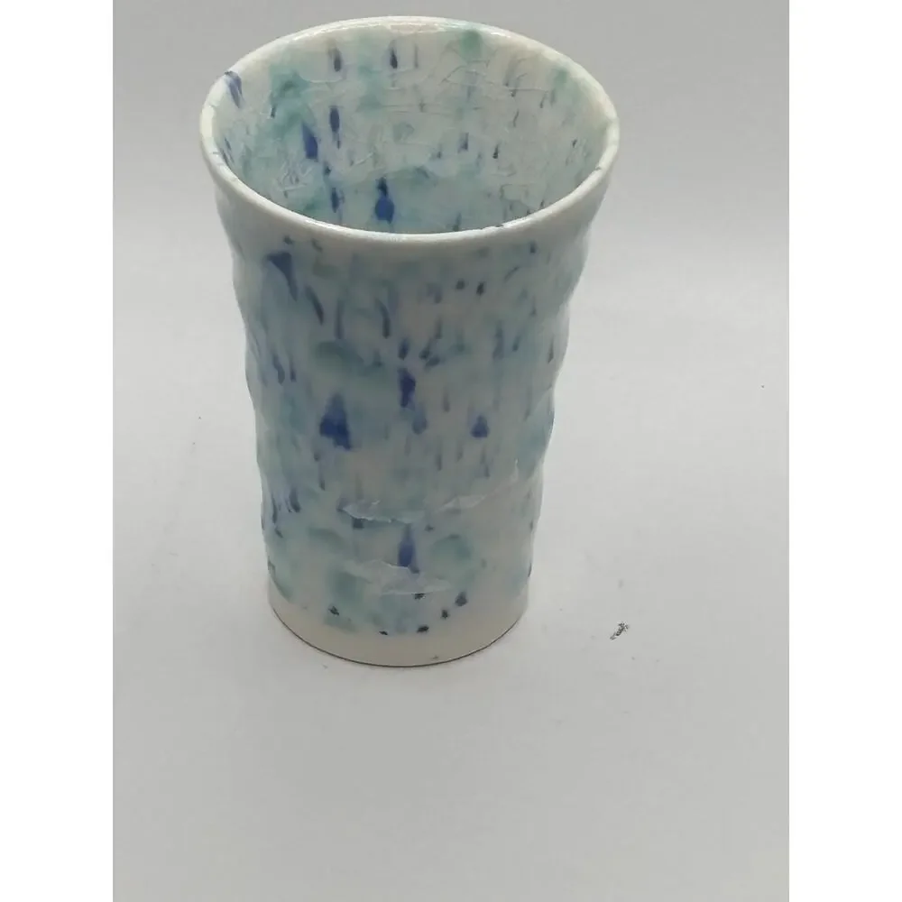 Handmade Agateware Ceramic Tumbler 4